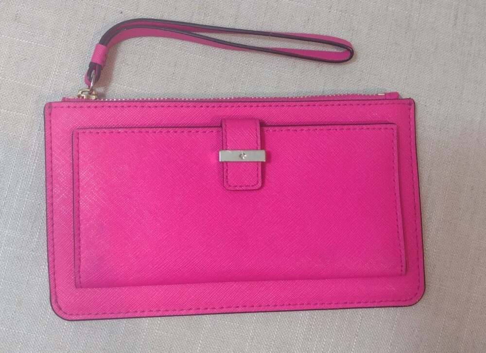 Kate Spade WRISTLET Wallet credit card holder Pink Ladies EUC, SC